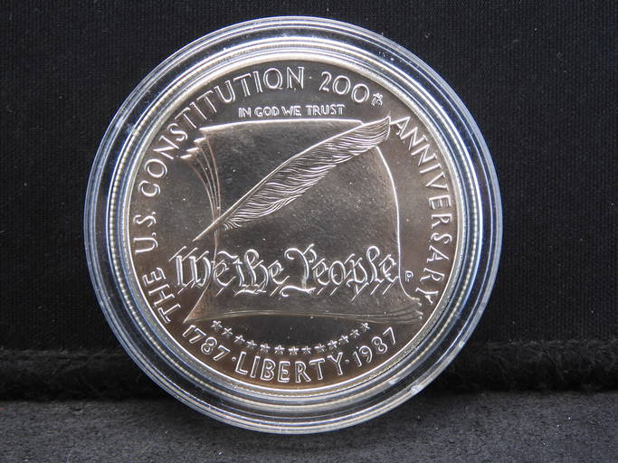 1987 P One Dollar Us Constitution 200th Anniversary Commemorative Coin