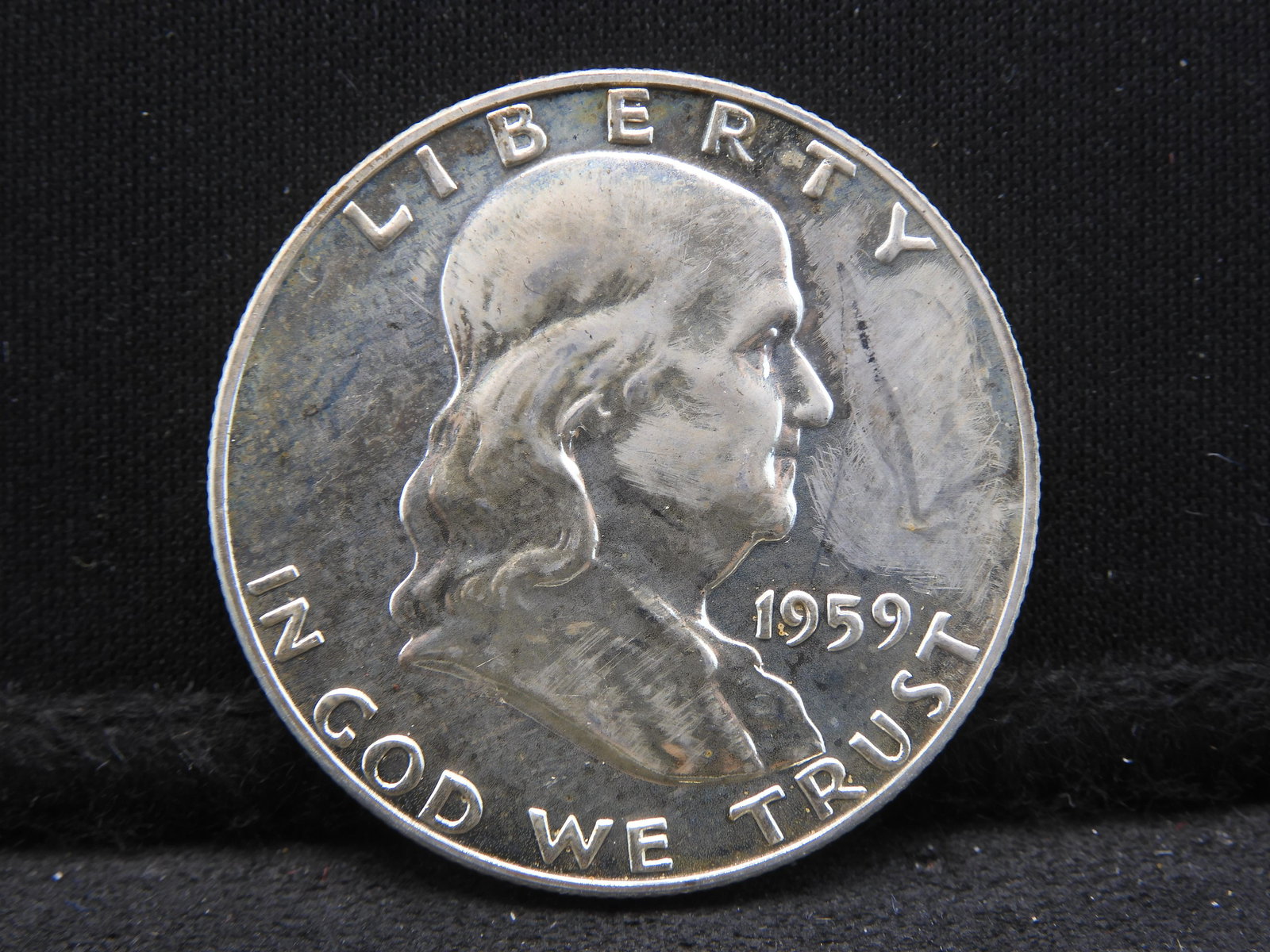 1959 Proof Benjamin Franklin SILVER Half Dollar. (1 of 2)