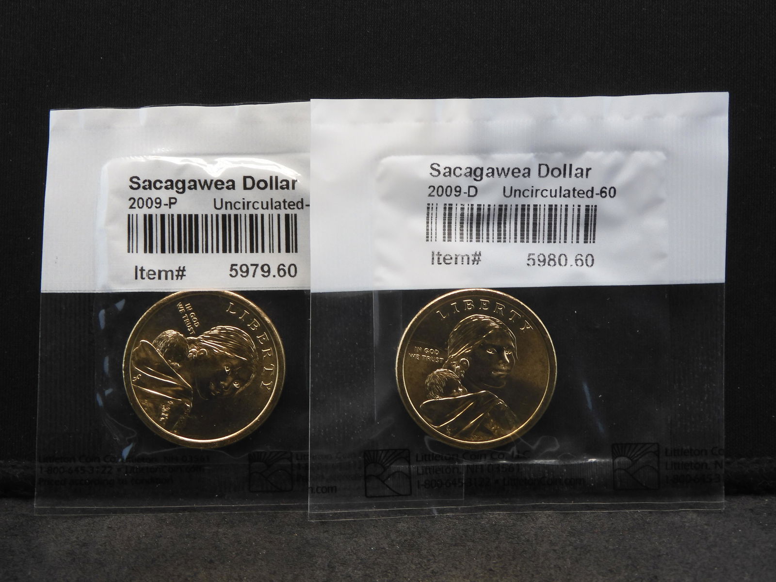 2009 P/D Brilliant Uncirculated Native American Sacagawea Dollars.  REV: Spread Of 3 Sisters. (1 of 5)