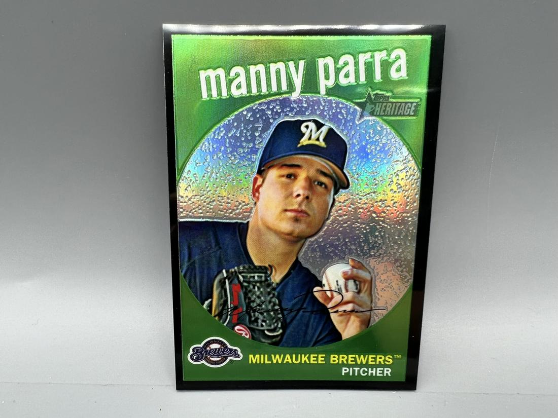 2008 Topps Heritage Black Chrome Refractor Manny Parra #17/59 (1 of 2)