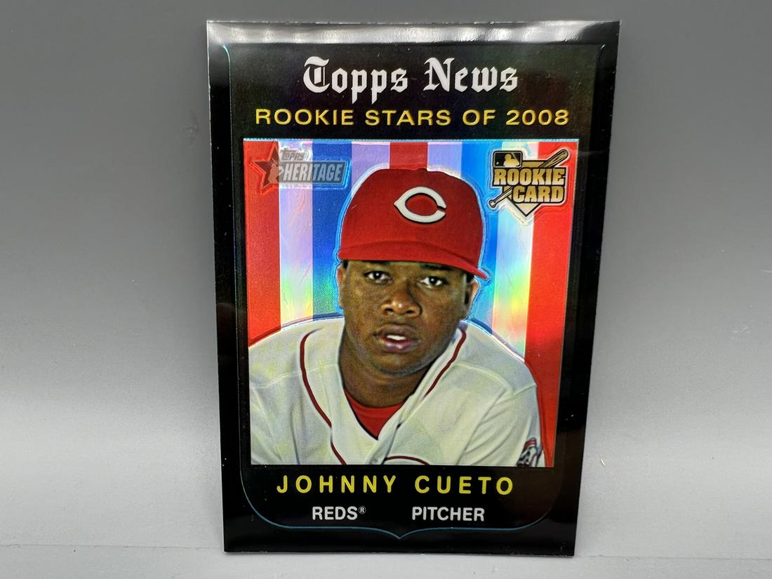 2008 Topps Heritage Black Chrome Refractor Johnny Cueto RC #06/59 (1 of 2)