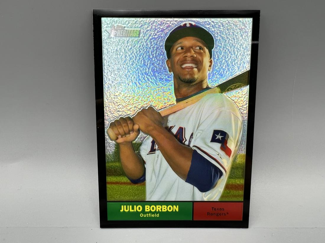 2010 Topps Heritage Black Chrome Refractor Julio Borbon #25/61 (1 of 2)