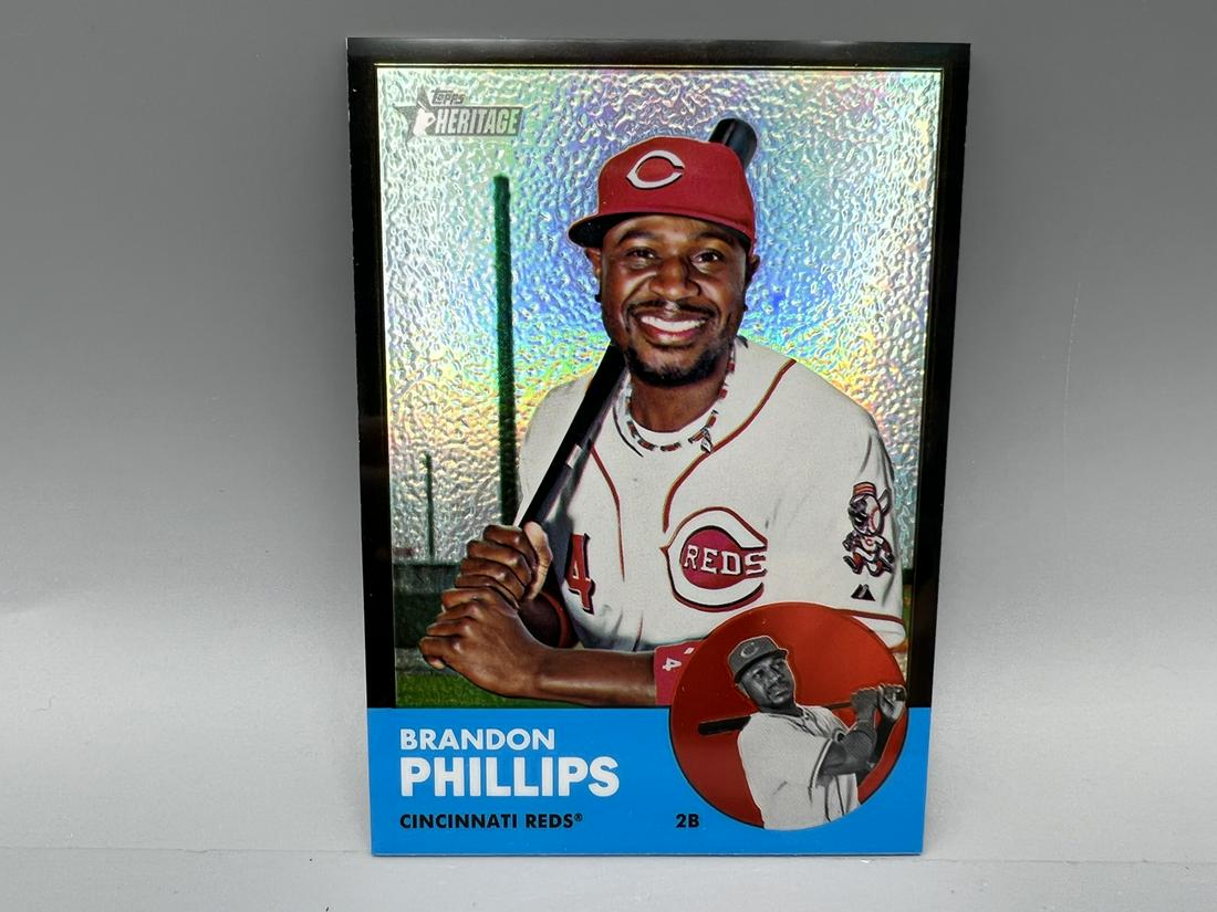 2012 Topps Heritage Black Chrome Refractor Brandon Phillips #27/63 (1 of 2)