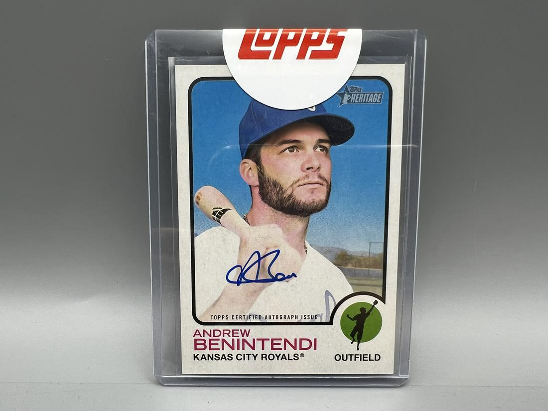 2022 Topps Heritage Andrew Benintendi Real Ones Autograph - with Topps Sticker Seal on Case (1 of 2)