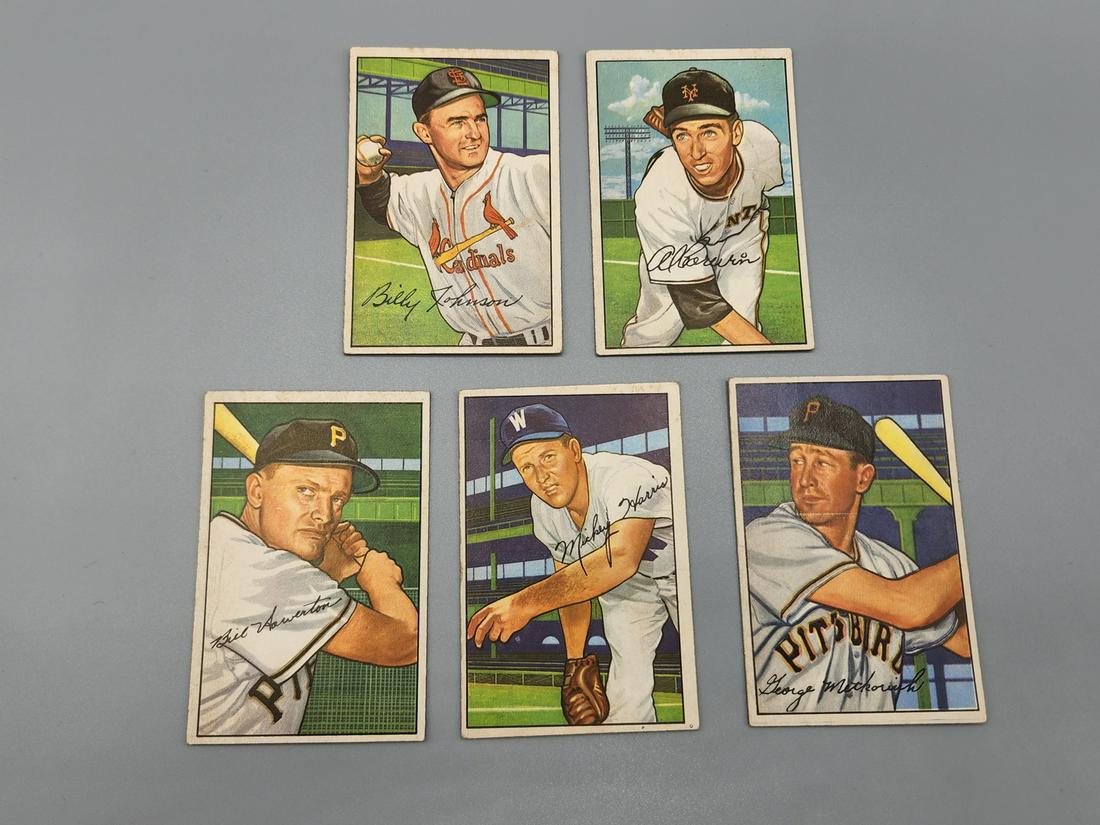 (26) 1952 Bowman Baseball Cards - Various Grades But No Creases (1 of 10)