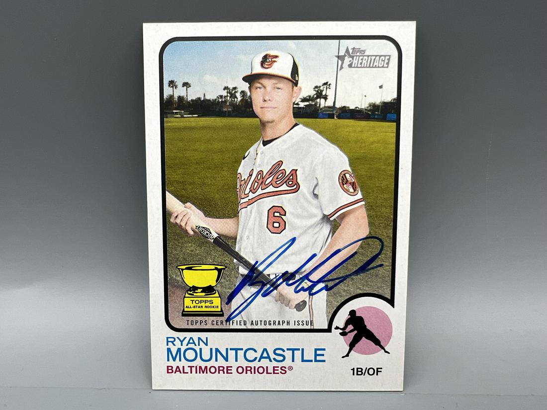 2022 Topps Heritage Ryan Mountcastle Rookie Trophy Real Ones Autograph Card (1 of 2)