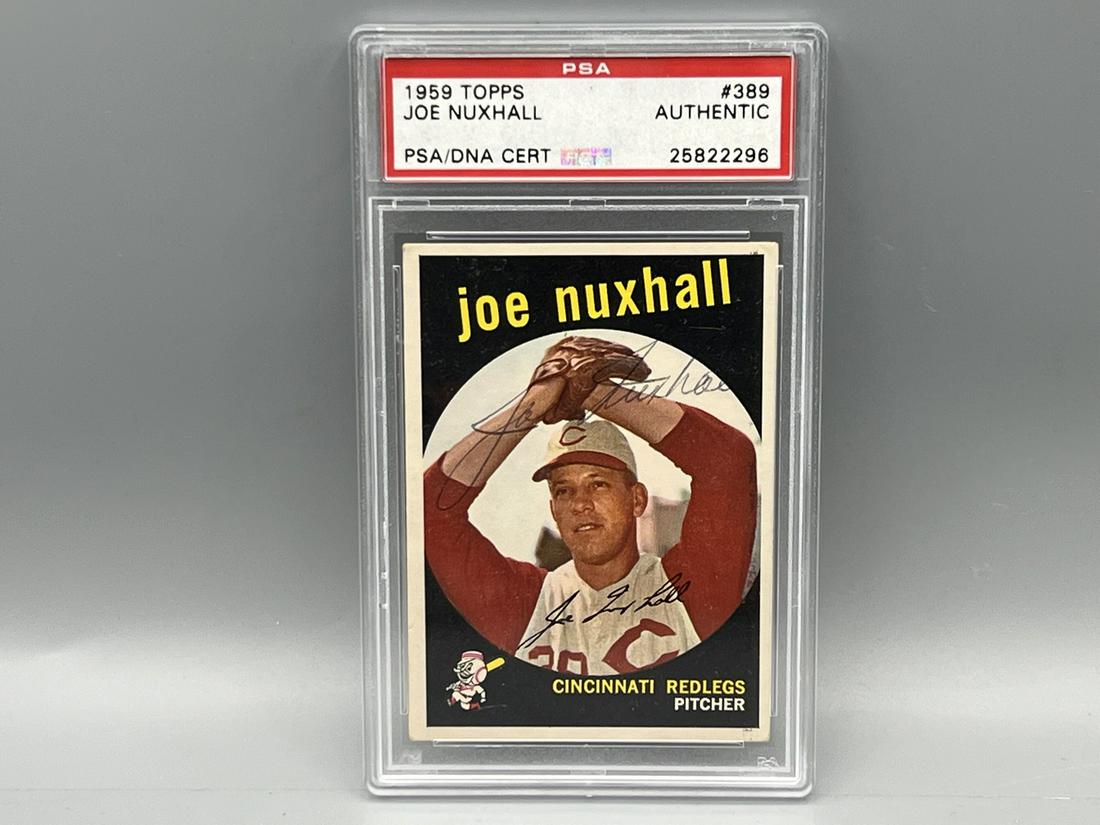 1959 Topps Joe Nuxhall Signed Card PSA DNA Authenticated (1 of 2)