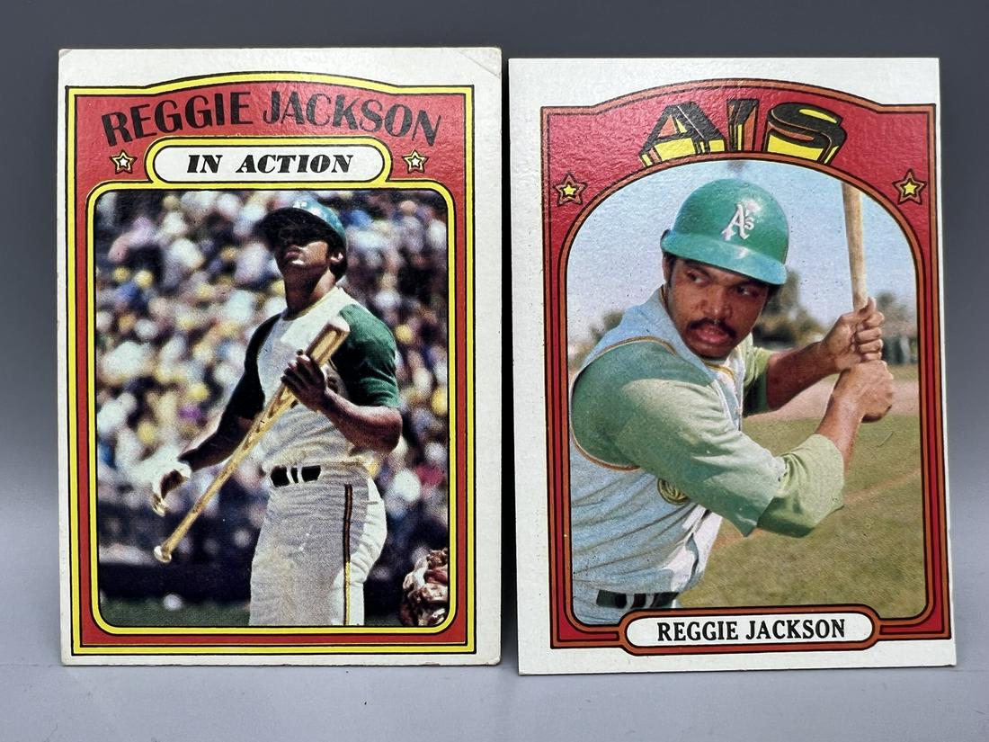 1972 Topps Reggie Jackson #435 & In Action #436 (1 of 2)