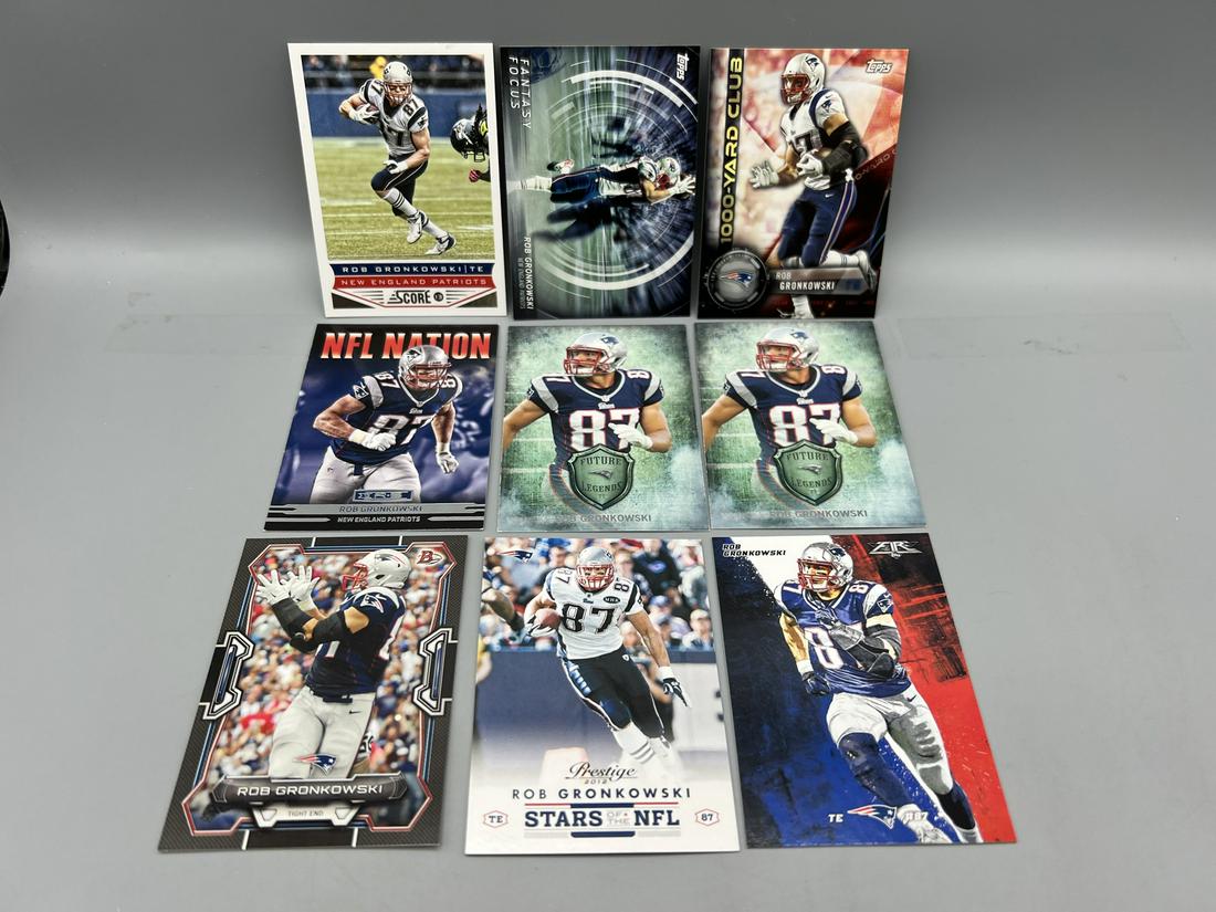 Lot of (9) Assorted Rob Gronkowski Football Cards - Varying Conditions (1 of 2)