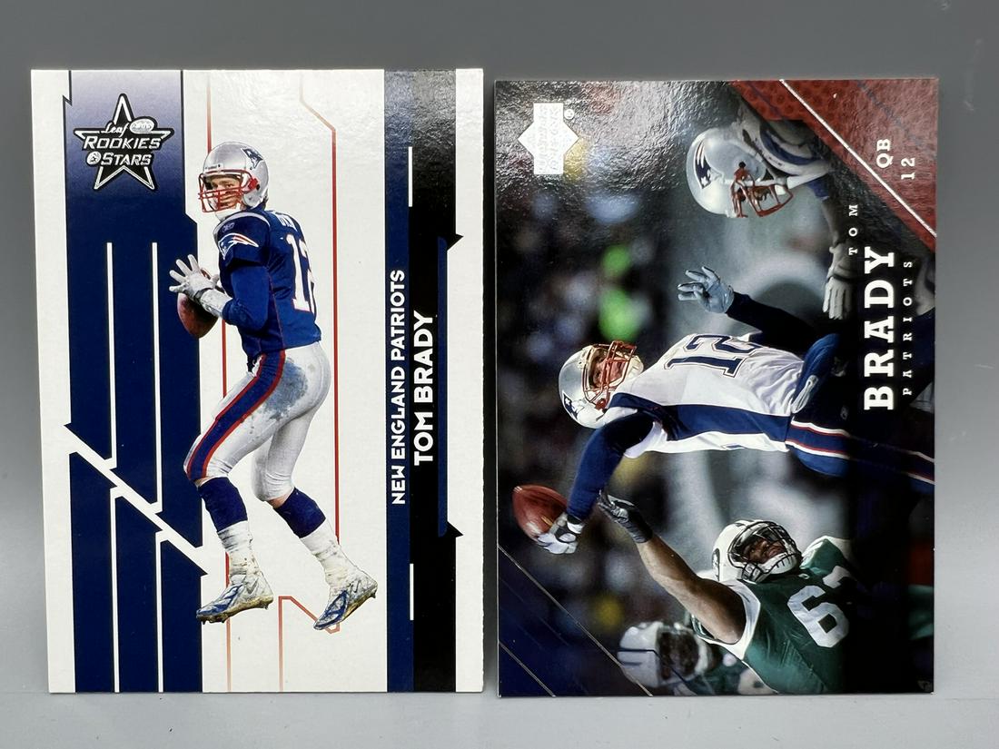 2006 Rookies & Stars Tom Brady #65 & 2005 Upper Deck Tom Brady #109 (1 of 2)