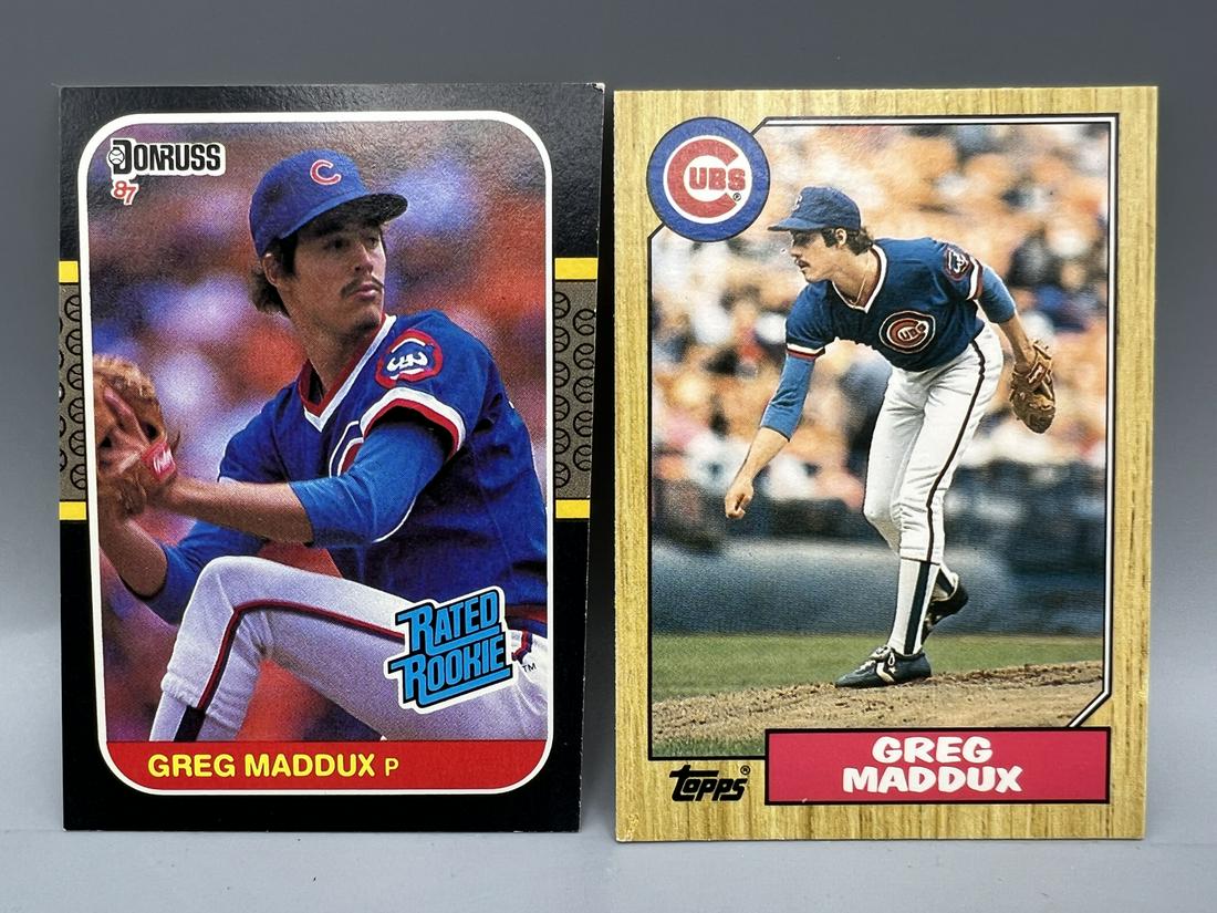 1987 Donruss Greg Maddux RC #36 & 1987 Topps Traded Greg Maddux RC #70T (1 of 2)