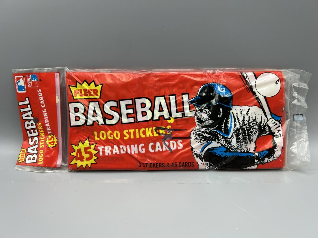 1982 Fleer Baseball Wax Rack Pack with 3 Unopened Packs - Possible Cal Ripken Jr Rookies (1 of 2)