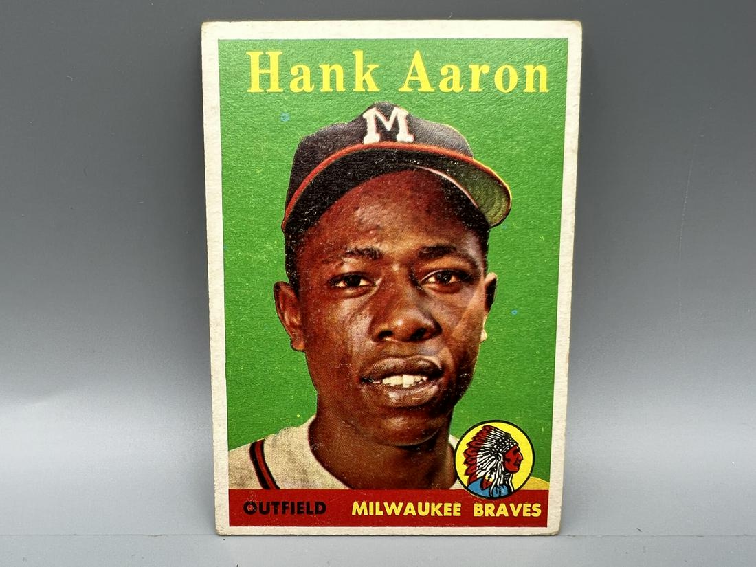 1958 Topps Hank Aaron Yellow Letters Variation #30 (1 of 2)