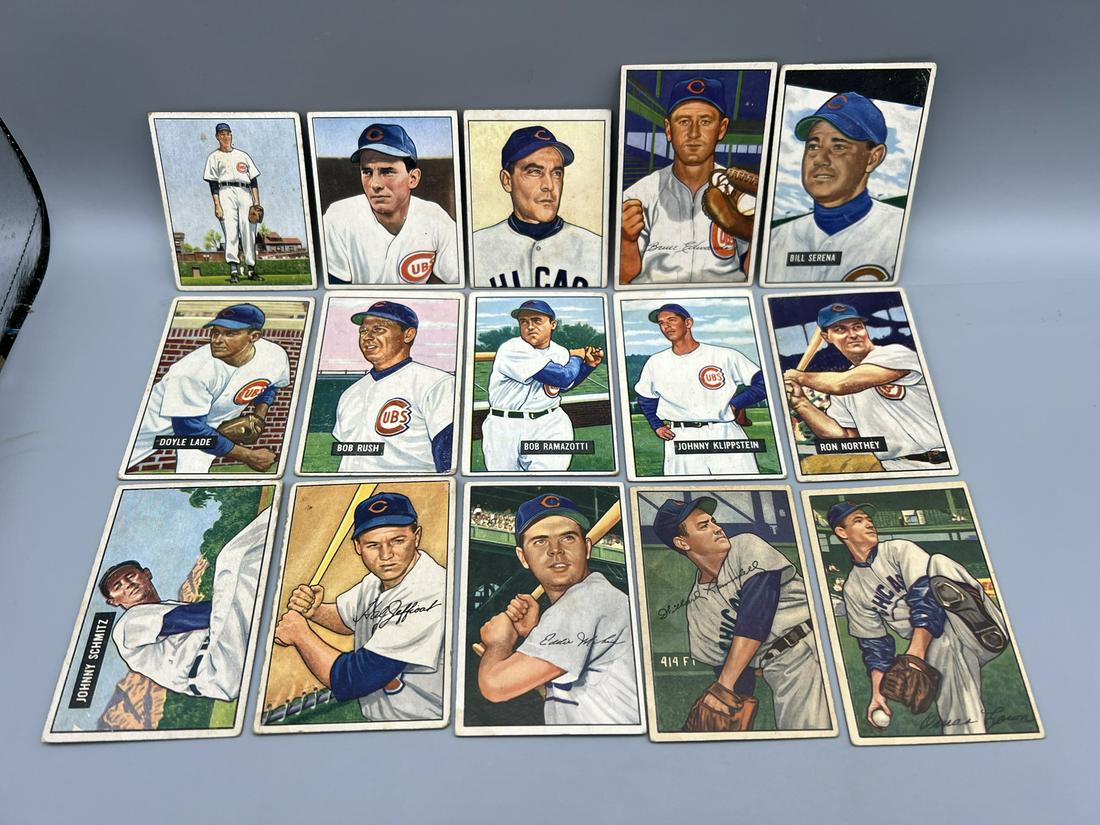 Lot of (15) 1950/1951/1952 Bowman Baseball Assorted Cards - Varying Conditions (1 of 9)