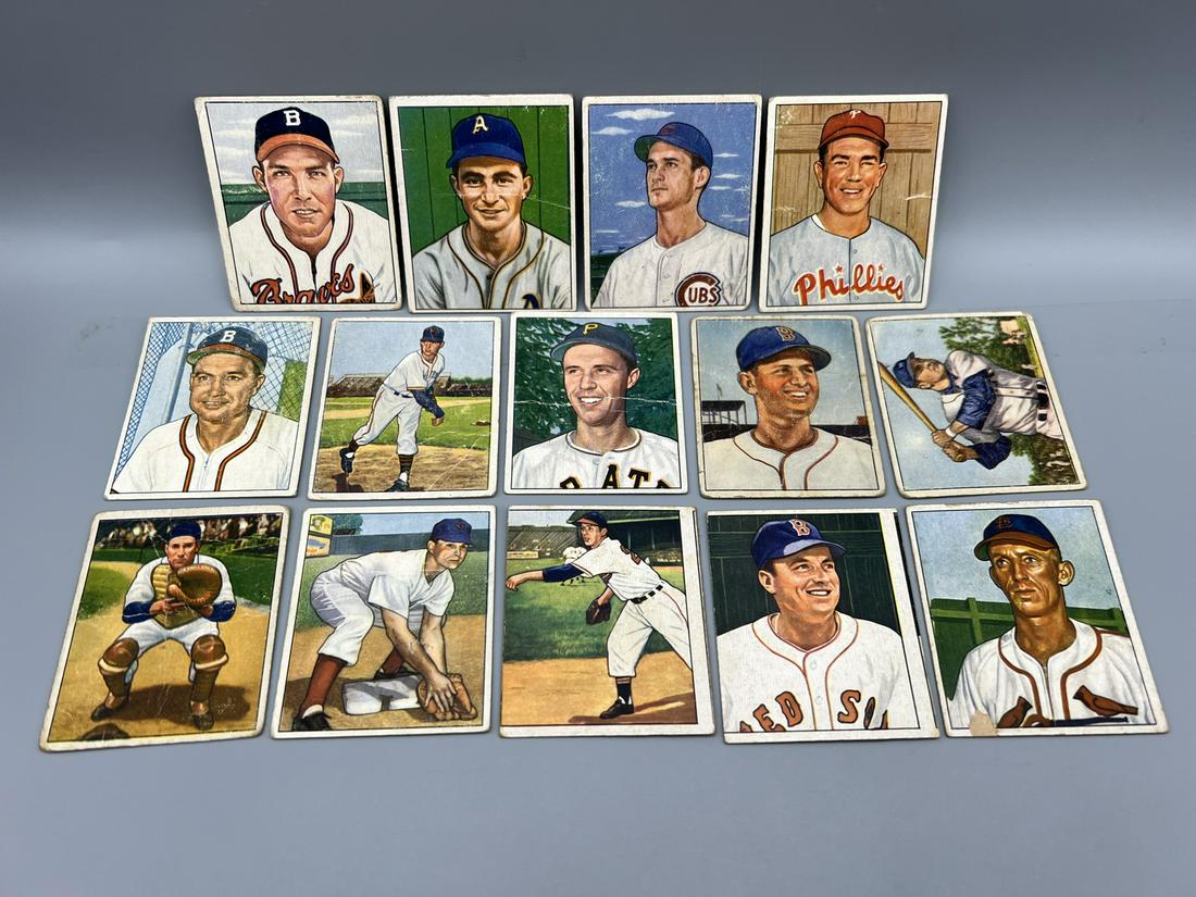 Lot of (14) Assorted 1950 Bowman Baseball Cards - Varying Conditions (1 of 7)