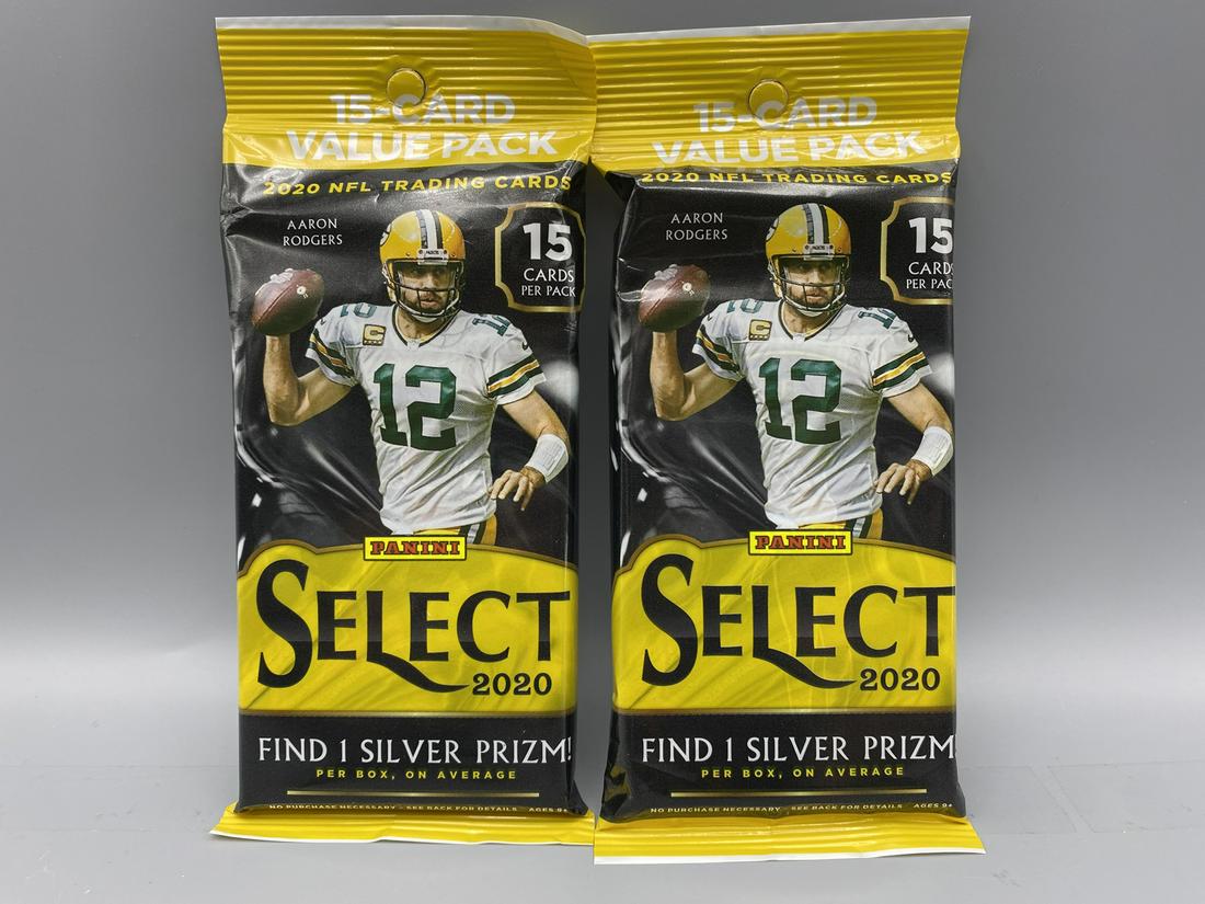 Lot of (2) 2020 Select Football Value Packs - Possible Joe Burrow, Justin Herbert Rookies (1 of 2)