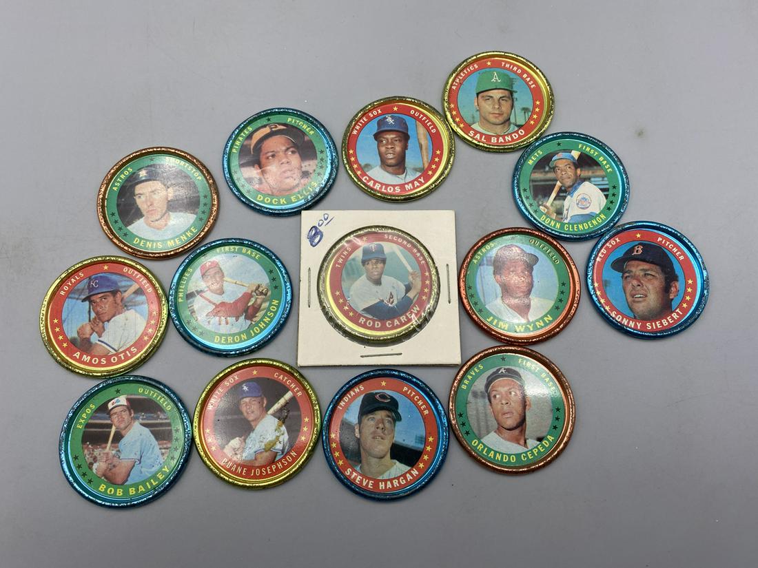 Lot of Assorted 1971 Topps Coins W/ Some Stars - Rod Carew, Orlando Cepeda, Dock Ellis (1 of 2)