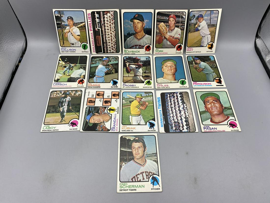 Lot of (15) 1973 Topps Baseball Assorted High Number SP Cards - Varying Conditions (1 of 2)