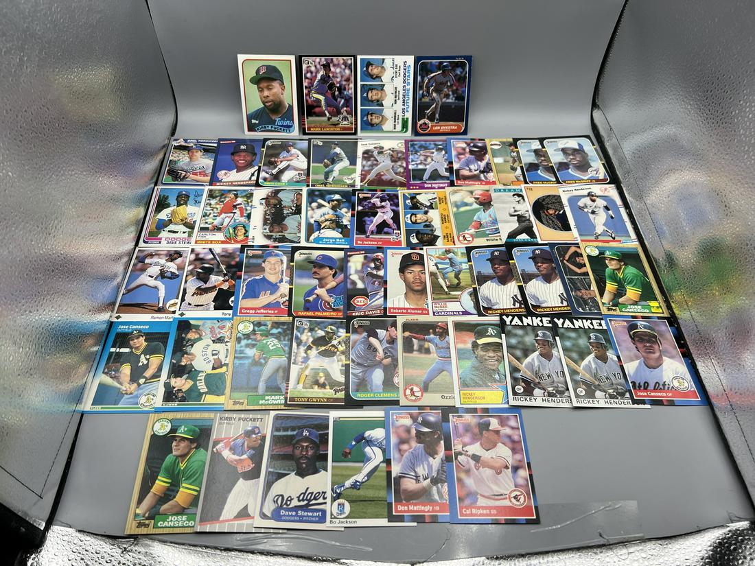 Lot of (51) Assorted 1980's Baseball Star Player Cards - Varying Conditions - Kirby Puckett, Jose (1 of 5)