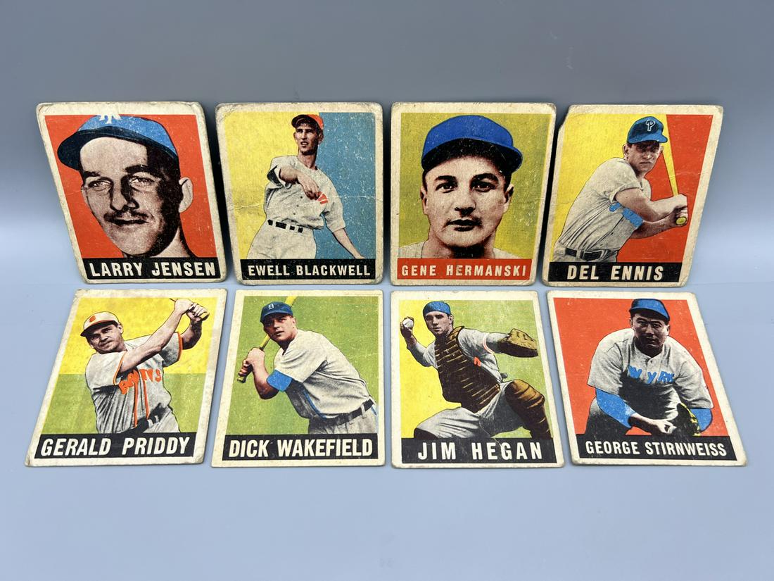 Lot of (8) Assorted 1948 Leaf Baseball Cards - Varying Conditions (1 of 2)