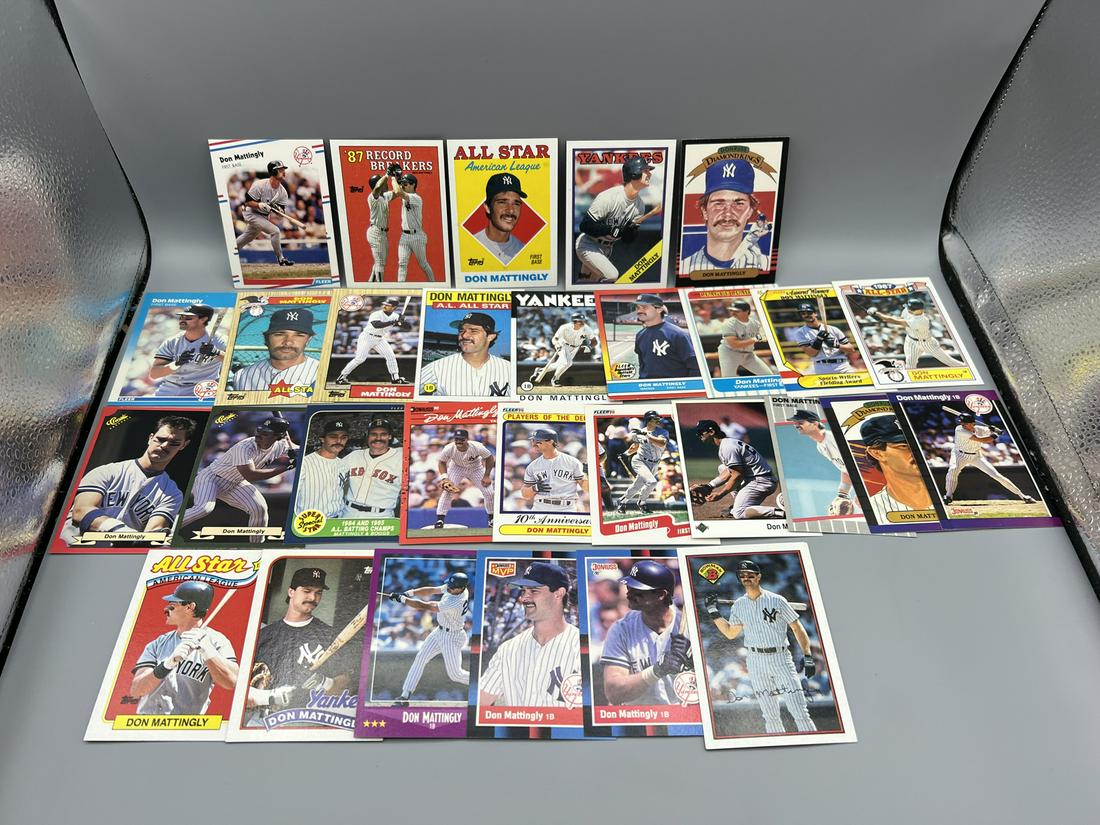 Lot of (30) Assorted Don Mattingly Baseball Cards - Varying Conditions: Lot of (30) Assorted Don Mattingly Baseball Cards - Varying Conditions