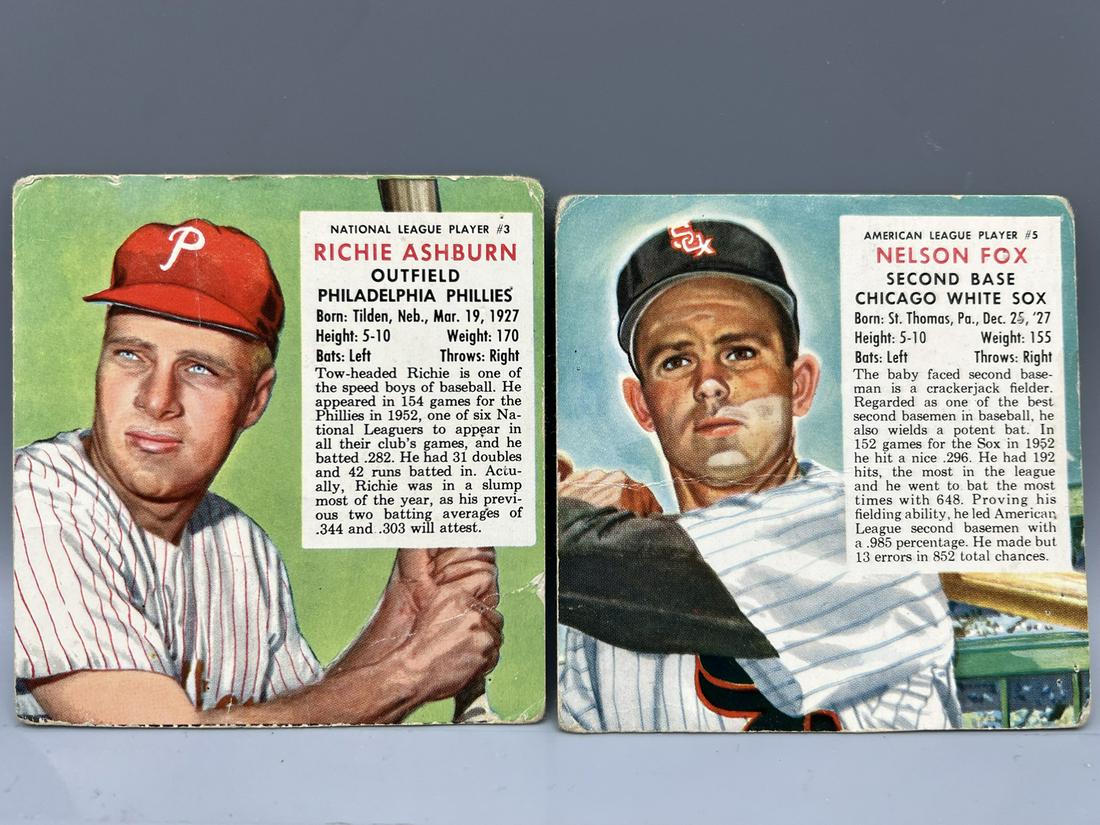 1953 Red Man Richie Ashburn & Nellie Fox: 1953 Red Man Richie Ashburn & Nellie Fox