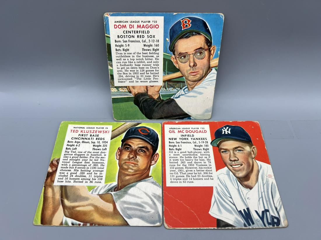 1954 Red Man Dom DiMaggio, Ted Kluszewski & Gil McDougald (1 of 2)