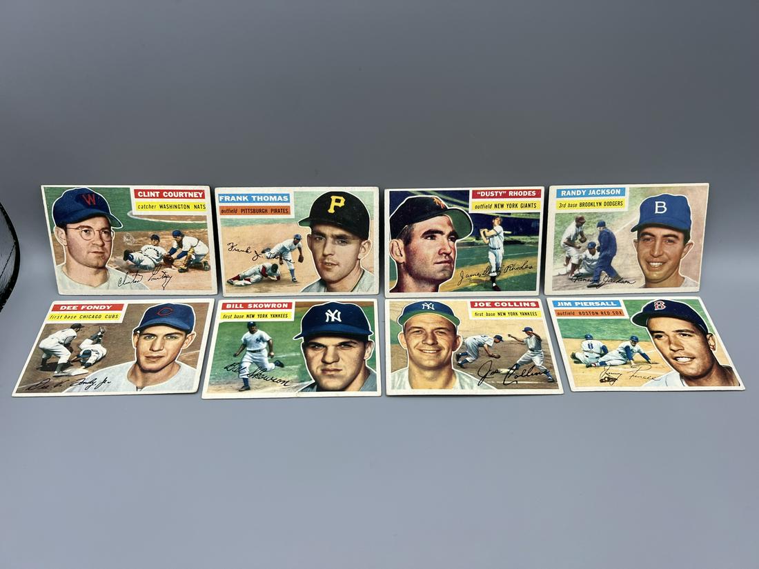 Lot of (8) Assorted 1956 Topps Baseball Cards - Varying Conditions - Bill Skowron (1 of 4)