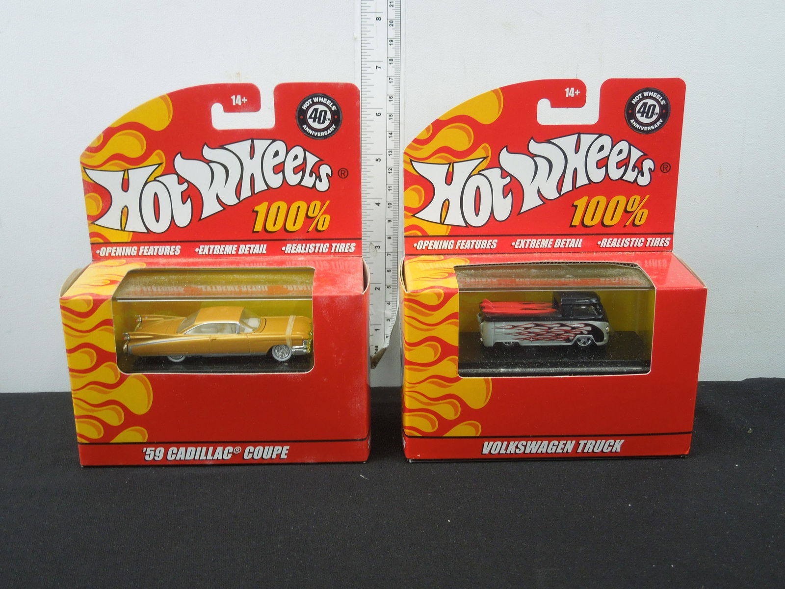 100% Hot Wheels 40th Anniversary '59 Cadillac Coupe & Volkswagen Truck: 100% Hot Wheels 40th Anniversary '59 Cadillac Coupe & Volkswagen Truck