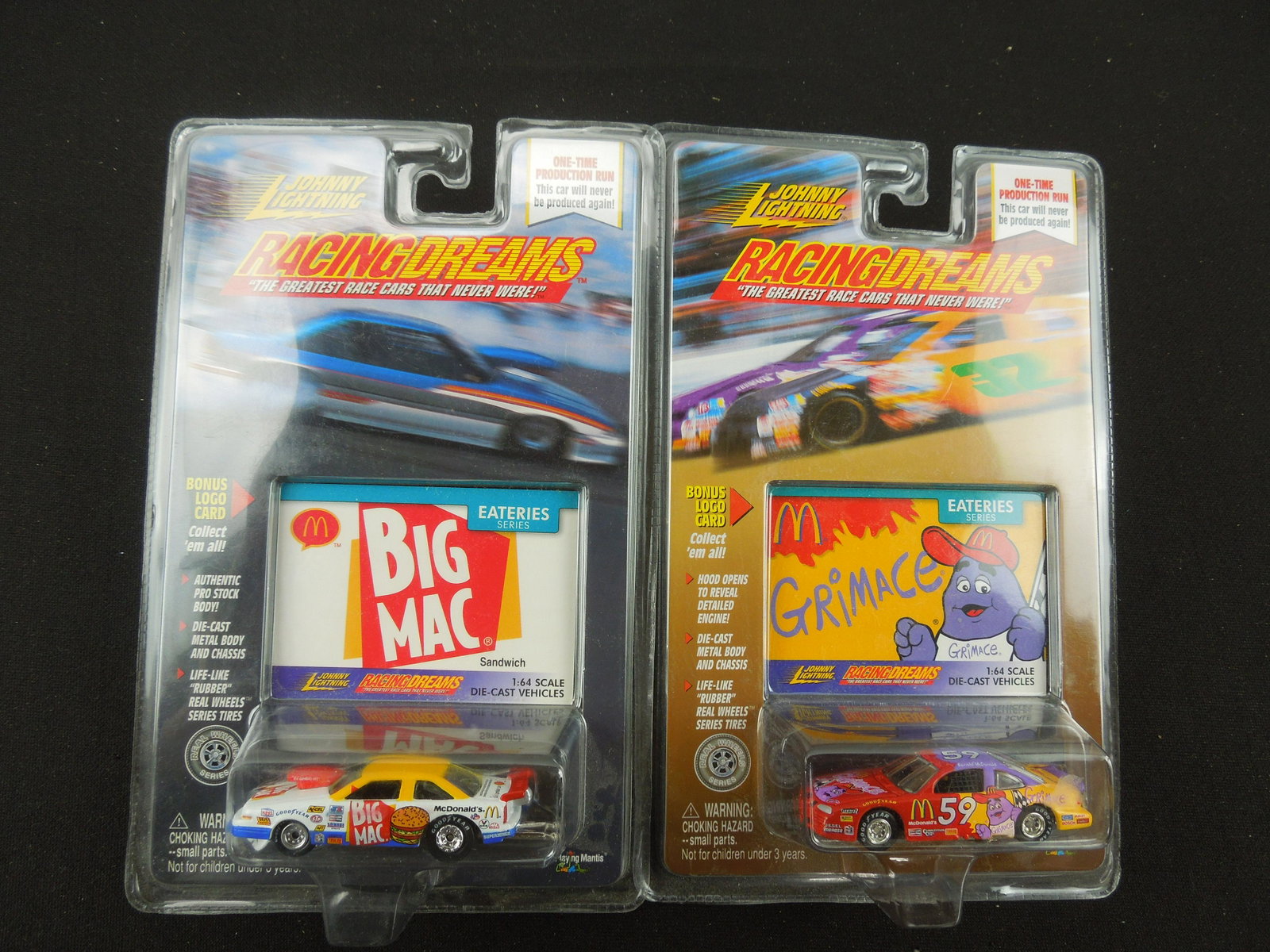 Johnny Lightning Racing Dreams Eateries Series Big Mac & Grimace (2 Cars): Johnny Lightning Racing Dreams Eateries Series Big Mac & Grimace (2 Cars)
