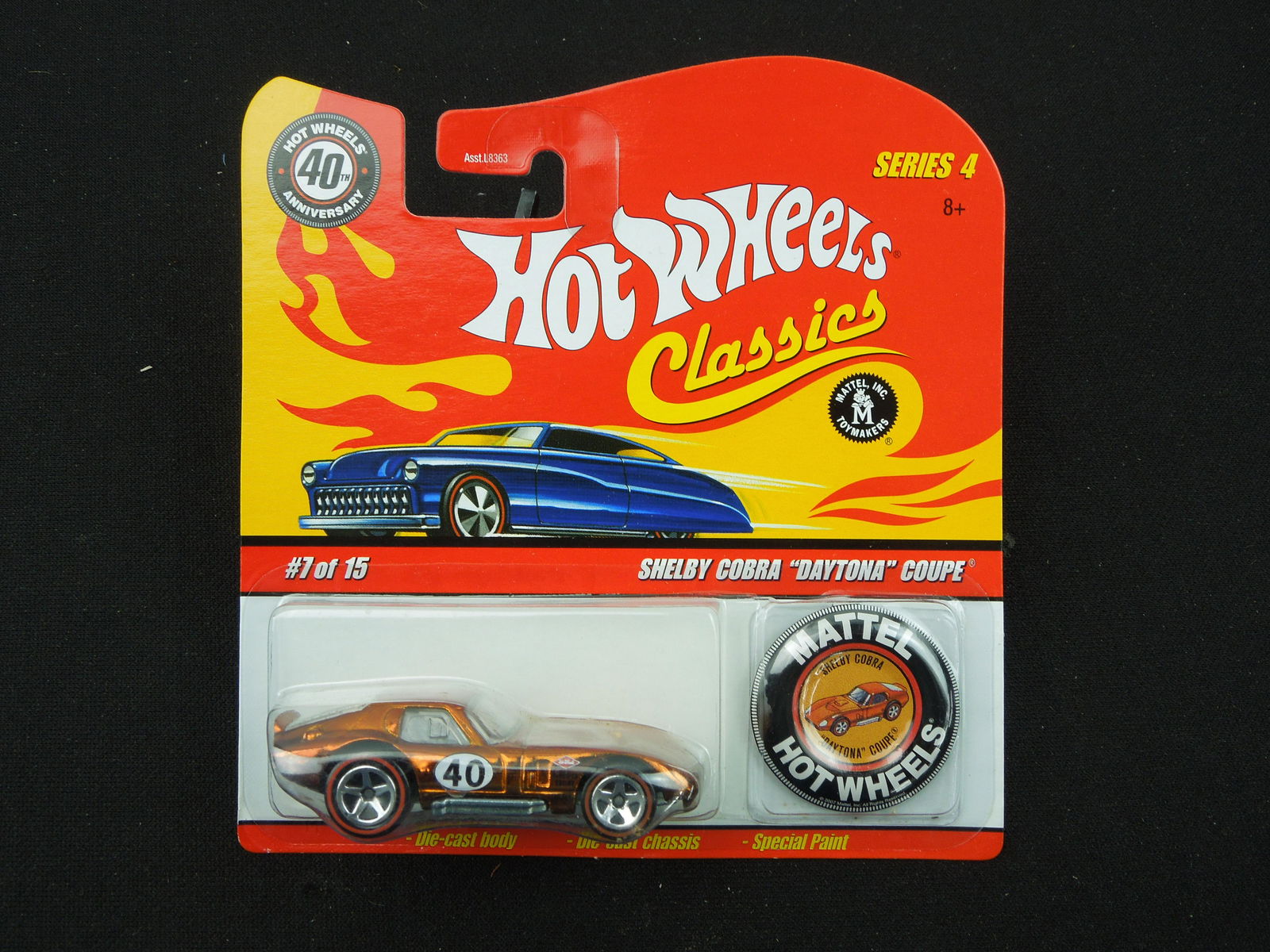 2008 40th Anniversary Series 4 Hot Wheels Classics #7 Shelby Cobra "Daytona" Coupe (1 of 3)