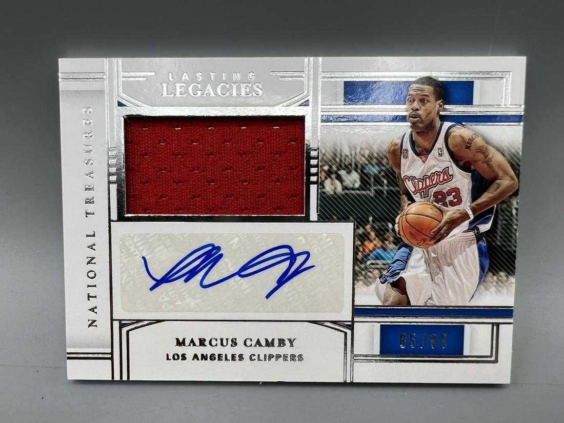 2020-21 National Treasures Marcus Camby Game Worn Patch Auto #85/99 (1 of 2)