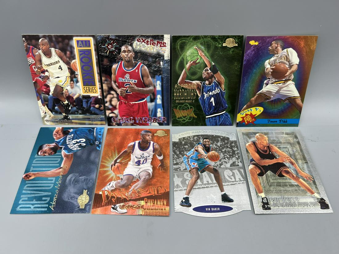 Lot of (8) Assorted 90's Star Basketball Player Cards - Chris Webber, Penny Hardaway, Jason Kidd (1 of 2)