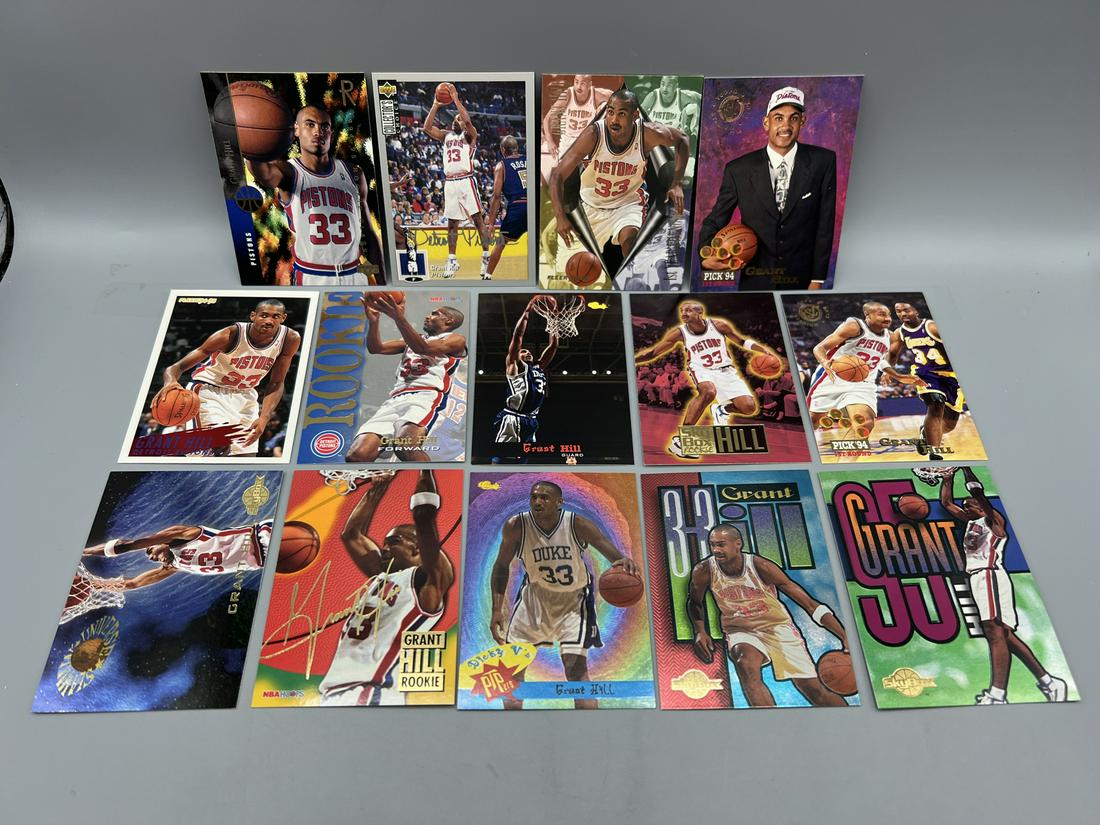 Lot of (14) Assorted Grant Hill Basketball Cards W/ Many RC's (1 of 2)