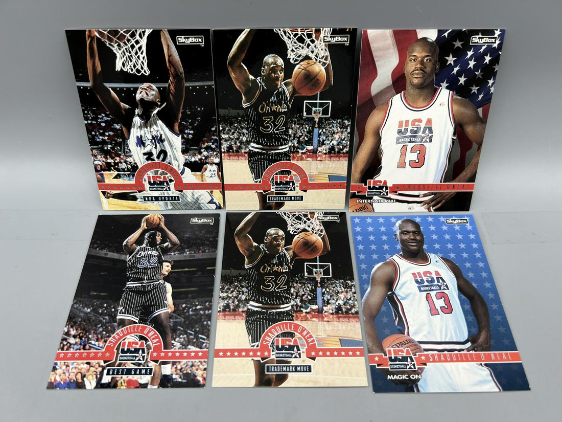 Lot of (6) Assorted Shaquille O'Neal Skybox Team USA Cards (1 of 2)