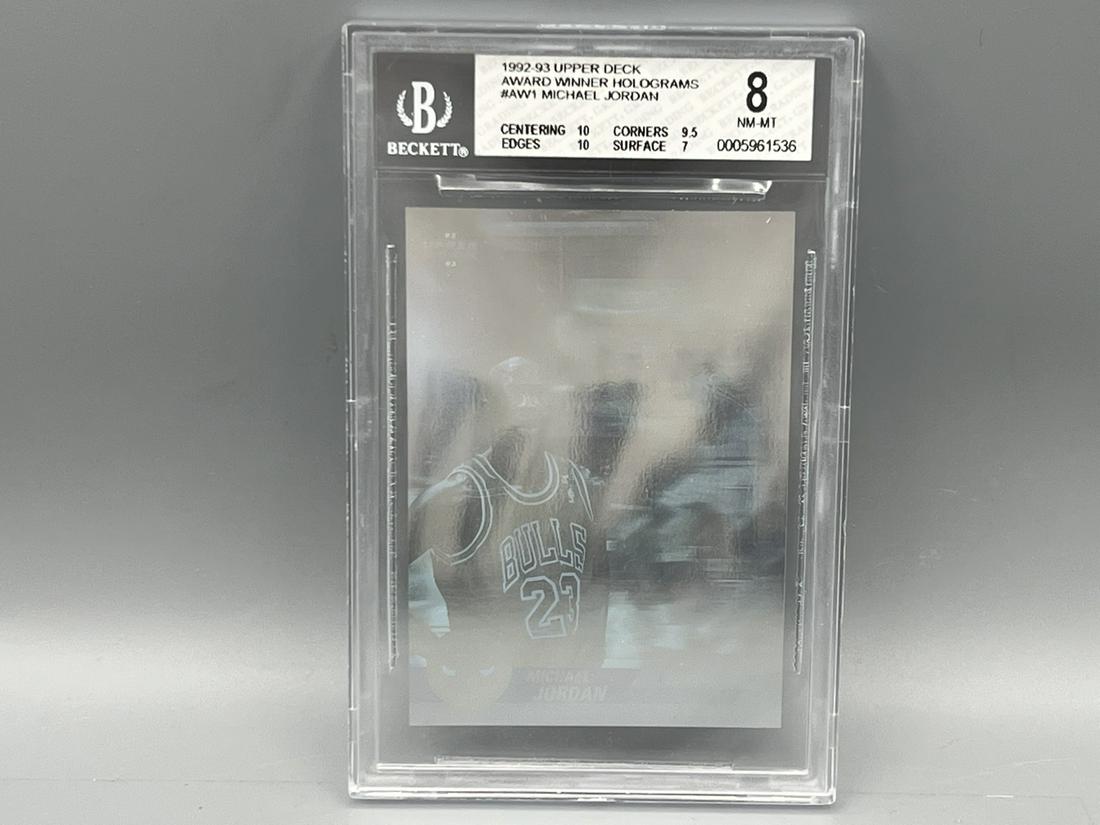 1992-93 Upper Deck Award Winner Holograms Michael Jordan #AW1 BGS NM-MT 8 (1 of 2)