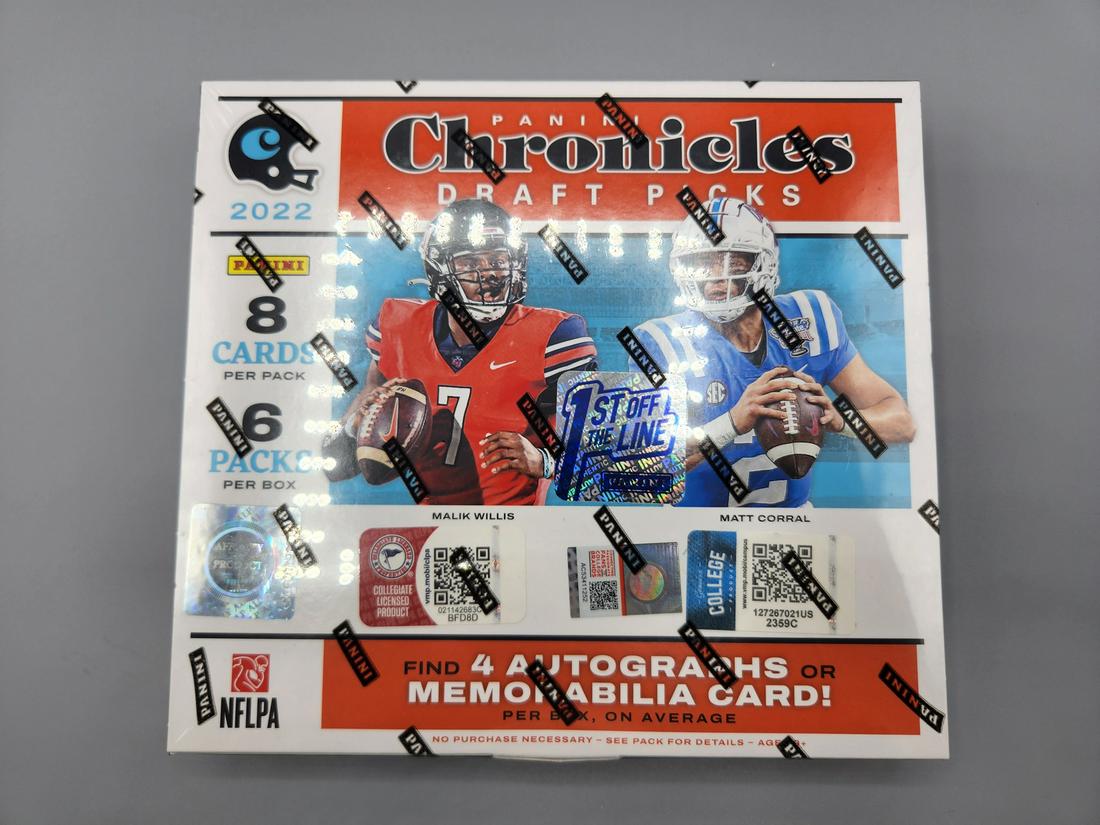 2022 Chronicles Football Draft Picks HOBBY Box - First Off The Line - Many Hits!! (1 of 2)
