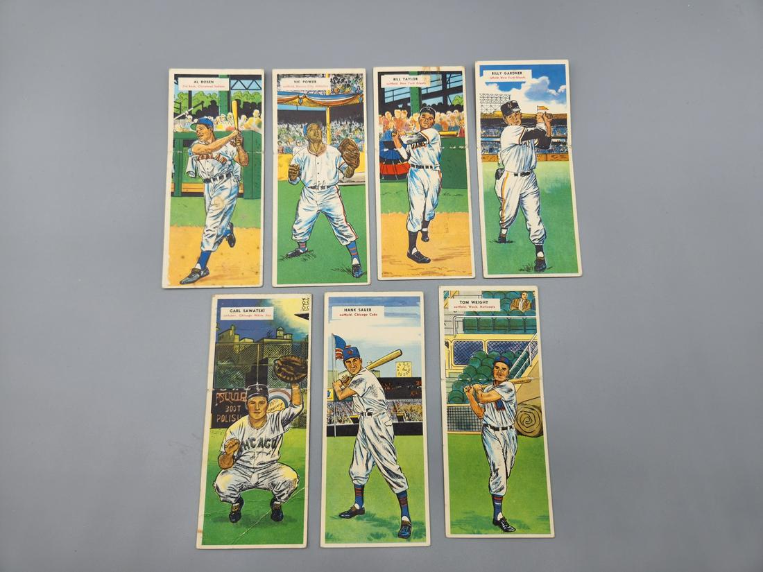 Seven 1955 Topps Double Headers Various Grades (1 of 2)