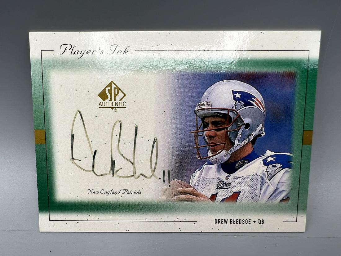 1999 SP Authentic Deck Player's Ink Drew Bledsoe On-Card Auto (1 of 2)