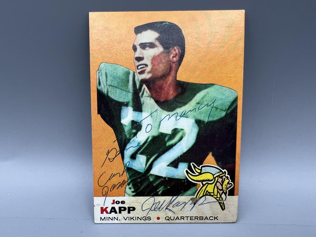 1969 Topps Joe Kapp In Person Signed Auto #35 (1 of 2)