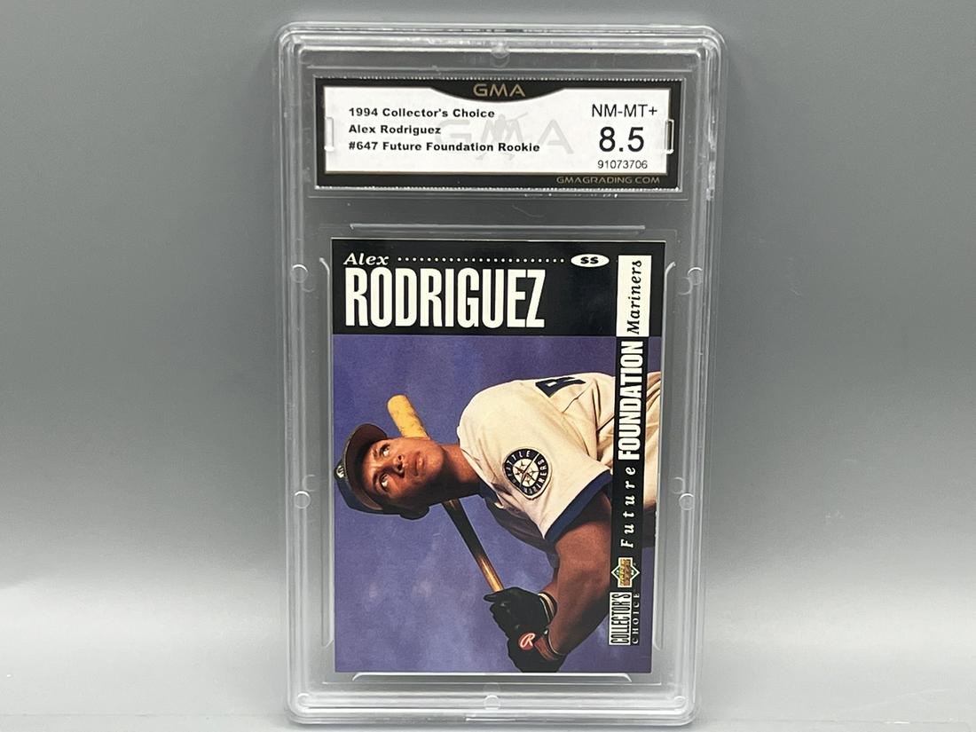 1994 Collector's Choice Alex Rodriguez Future Foundation RC #647 GMA 8.5 (1 of 2)