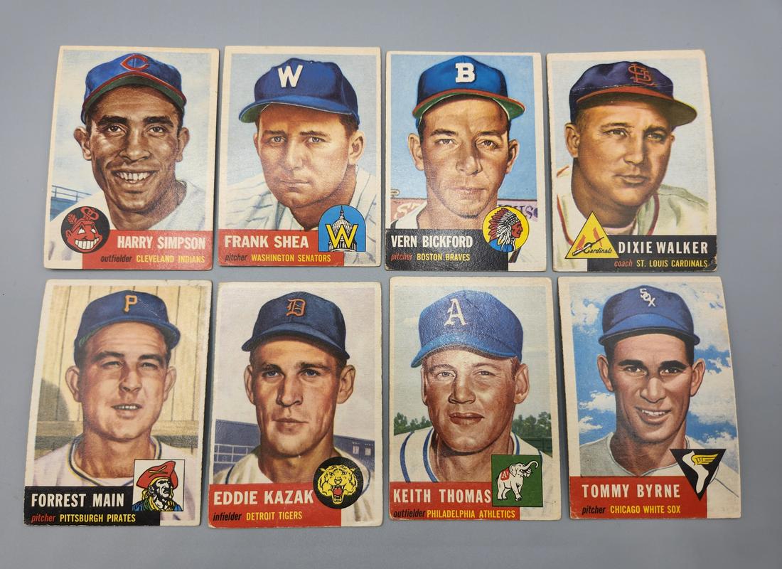 (25) 1953 Topps Baseball Cards Various Grades (1 of 6)