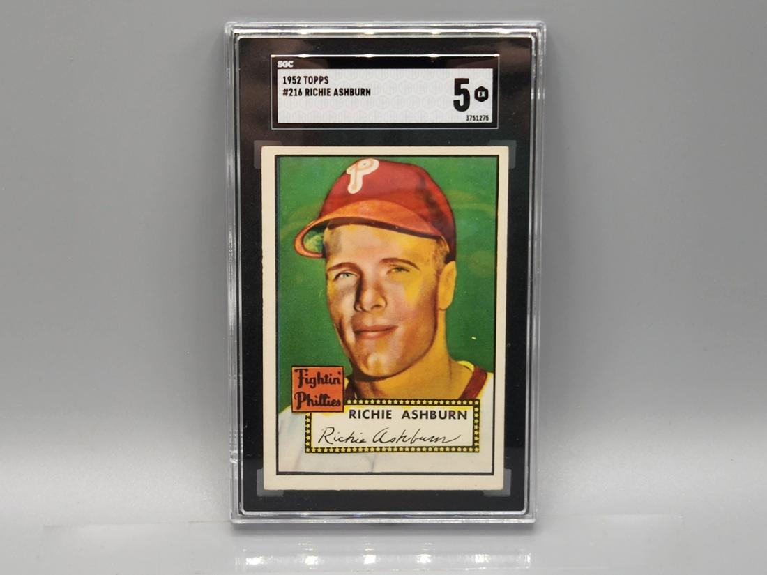 1952 Topps Richie Ashburn #216 SGC 5 HOF (1 of 2)