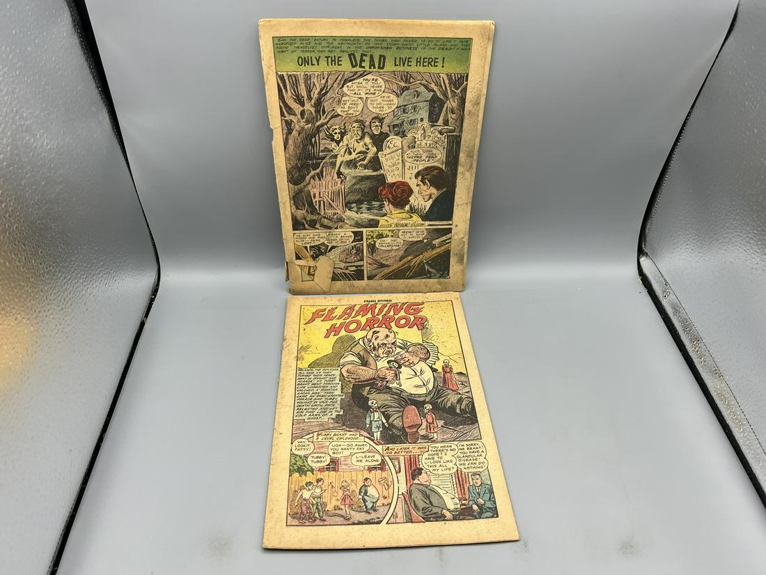 Eerie #10 & Strange Mysteries #8 - Coverless - Pre-Code Horror books (1 of 4)