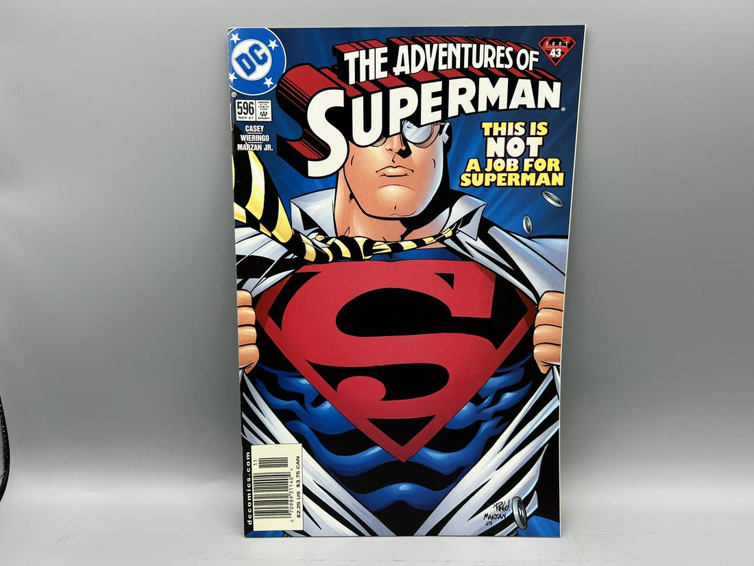 The Adventures Of Superman #596 - Lexcorp Twin Towers Damaged - Hit newsstands Sep 12, 2001 (1 of 4)