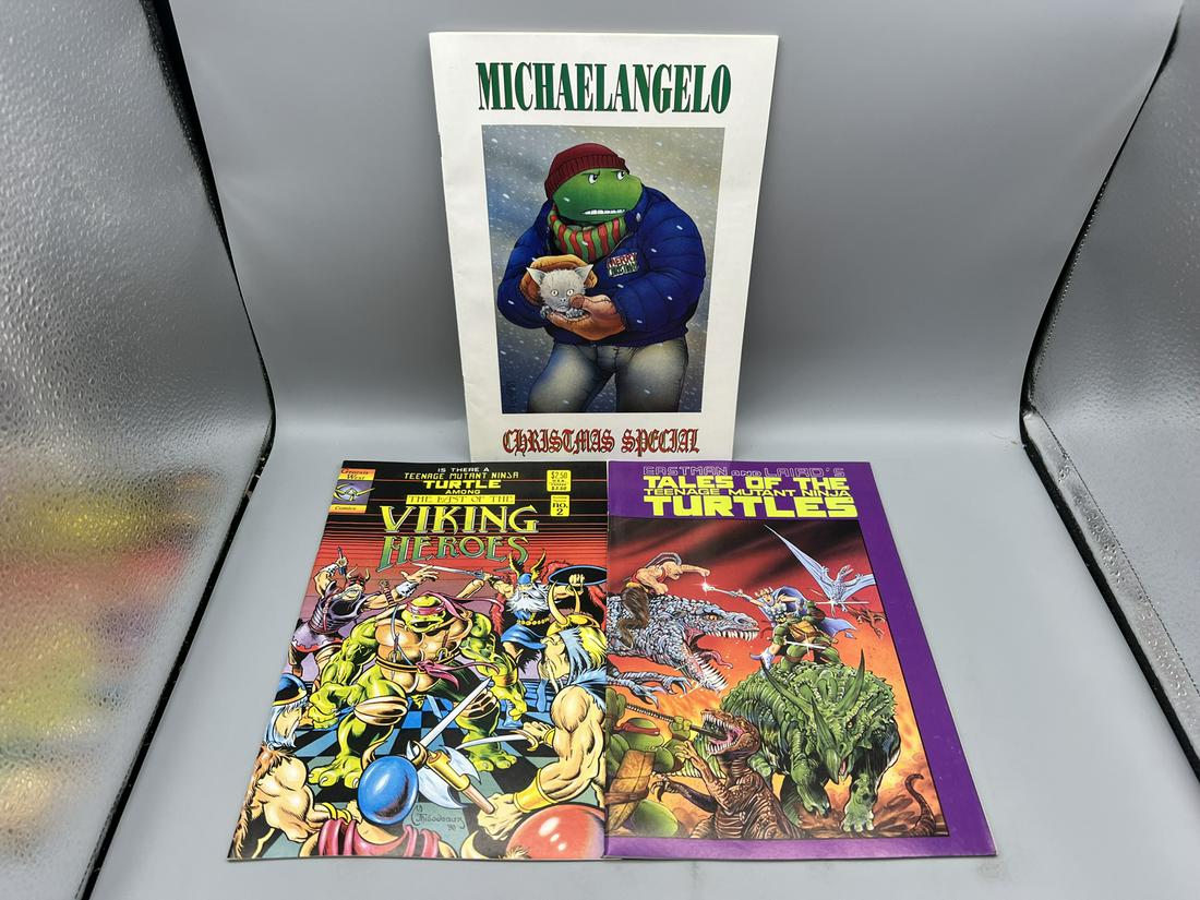 TMNT Michaelangelo Christmas Special #1, Tales of the Teenage Mutant Ninja Turtles #7, Last of the: TMNT Michaelangelo Christmas Special #1, Tales of the Teenage Mutant Ninja Turtles #7, Last of the Viking Heroes #2 (TMNT crossover)