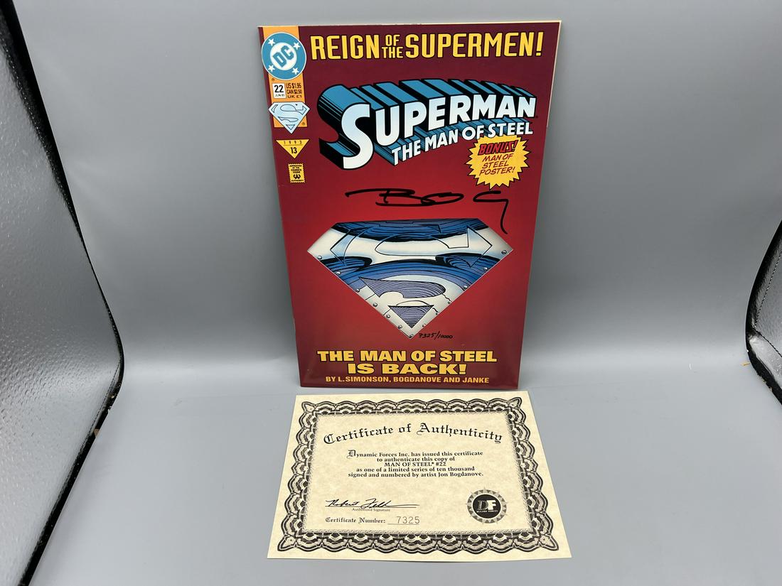 Superman Man of Steel #22 Die Cut - Jon Bogdanove Signed with Dynamic Forces COA (1 of 4)