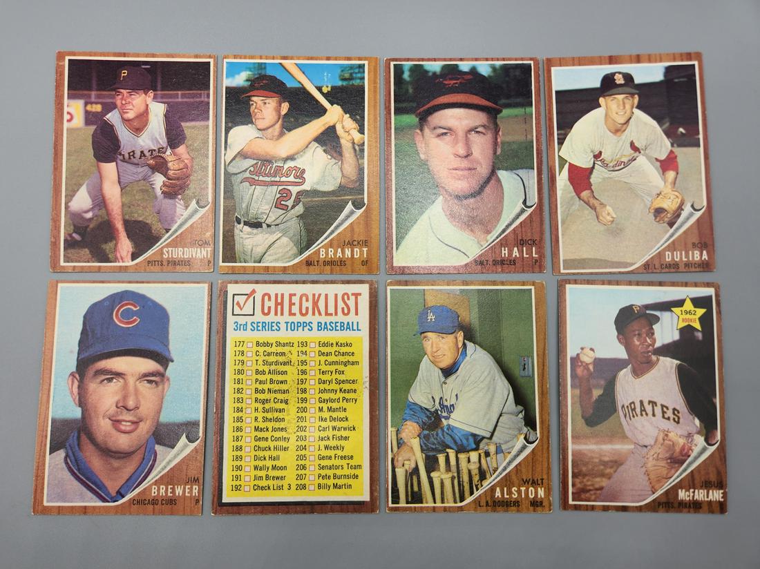 (42) 1962 Topps Baseball Cards Various Conditions (1 of 10)