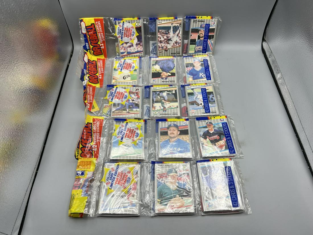 Lot of (5) 1989 Fleer Baseball Rack Packs - Possible Ken Griffey Jr. RC or Billy Ripken Errors (1 of 2)