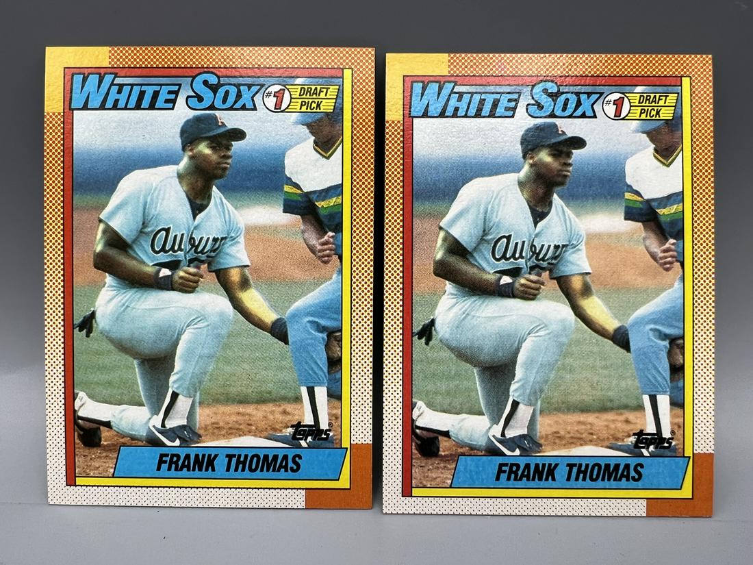 Lot of (2) 1990 Topps Frank Thomas RCs #414 (1 of 2)
